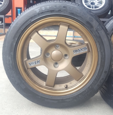 ล้อใหม่TE37 ขอบ15 4รู100 พร้อมยาง\%  4 ล้อ