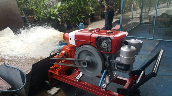 เคครื่องสูบนํ้า JINJU+อุปกรณ์พร้อมใช้งานได้เลยขับหอยขนาด 4 นิ้ว