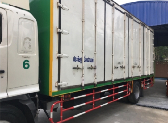 ตู้บรรทุกสินค้า 10 บาน ไม่มีเสากลาง ใส่ 6 ล้อใหญ่ HINO MEGA สภาพสวย ตู้บรรทุกสินค้า 10 บาน ไม่มีเสากลาง ใส่ 6 ล้อใหญ่ HINO MEGA สภาพสวย