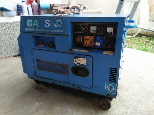 ขายเครื่องเชื่อมสนามพร้อมปั่นไฟฟ้าดีเซล 5kvaเชื่อมในตัว180Amp CATS