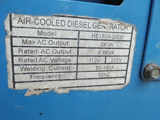 ขายเครื่องเชื่อมสนามพร้อมปั่นไฟฟ้าดีเซล 5kvaเชื่อมในตัว180Amp CATS