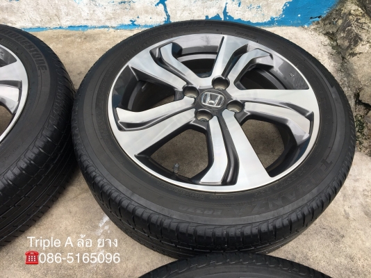 ล้อแม็ก Honda City ใบพัด เทาหน้าเงา ขอบ 16 พร้อมยาง 185-55-16 Bridgestone