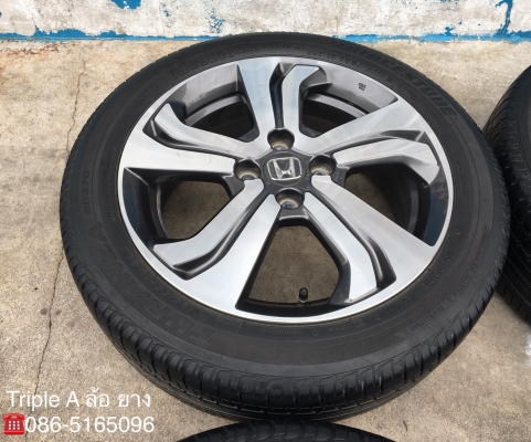 ล้อแม็ก Honda City ใบพัด เทาหน้าเงา ขอบ 16 พร้อมยาง 185-55-16 Bridgestone