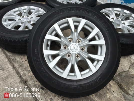 ล้อแม็ก Mitsu Pajero 6รู139 ขอบ 17 (ก้านY) พร้อมยาง 245-65-17 Bridgestone ปี 14