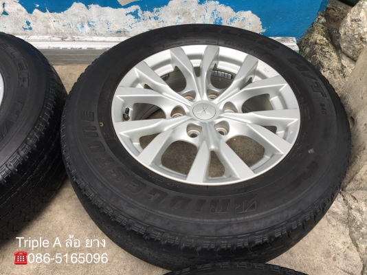 ล้อแม็ก Mitsu Pajero 6รู139 ขอบ 17 (ก้านY) พร้อมยาง 245-65-17 Bridgestone ปี 14