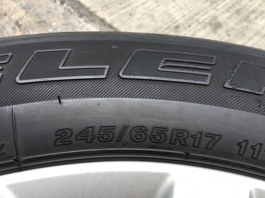 ล้อแม็ก Mitsu Pajero 6รู139 ขอบ 17 (ก้านY) พร้อมยาง 245-65-17 Bridgestone ปี 14