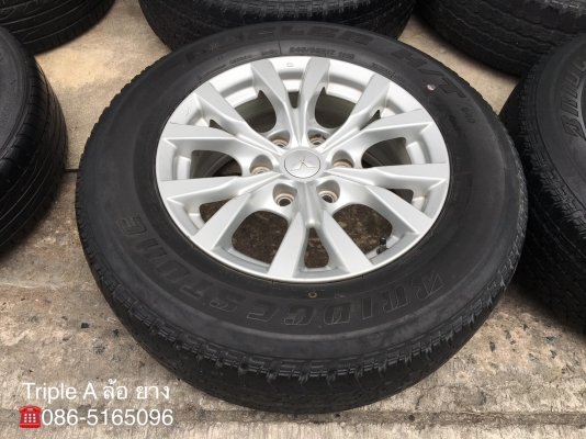 ล้อแม็ก Mitsu Pajero 6รู139 ขอบ 17 (ก้านY) พร้อมยาง 245-65-17 Bridgestone ปี 14