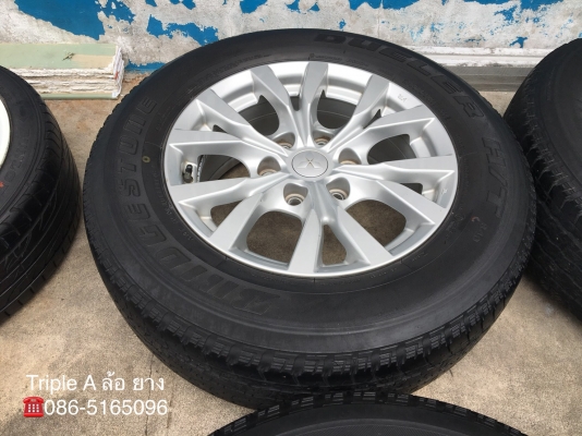 ล้อแม็ก Mitsu Pajero 6รู139 ขอบ 17 (ก้านY) พร้อมยาง 245-65-17 Bridgestone ปี 14