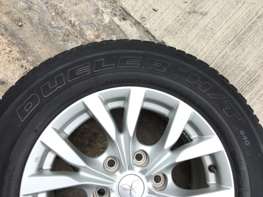 ล้อแม็ก Mitsu Pajero 6รู139 ขอบ 17 (ก้านY) พร้อมยาง 245-65-17 Bridgestone ปี 14