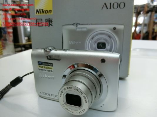 กล้อง Nikon Coolpix A100 20.1 MP มีทีชาร์ท เมม 16G กล่อง สภาพใหม่ ส่งฟรี
