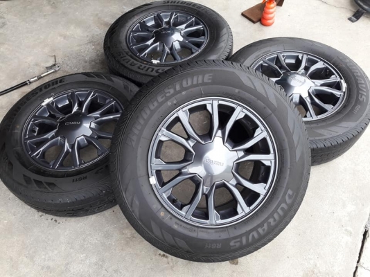 ขายล้อแม็กป้ายแดง dmax 16"&times;6"  พร้อมยางปี18 bridgestone