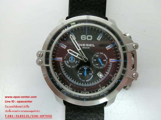 นาฬิกา Diesel สายหนัง รุ่น DZ-4408 Deadeye Chronograph ของแท้ สภาพใหม่มาก ส่งฟรี