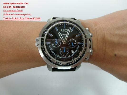 นาฬิกา Diesel สายหนัง รุ่น DZ-4408 Deadeye Chronograph ของแท้ สภาพใหม่มาก ส่งฟรี