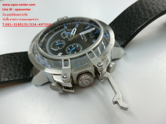 นาฬิกา Diesel สายหนัง รุ่น DZ-4408 Deadeye Chronograph ของแท้ สภาพใหม่มาก ส่งฟรี