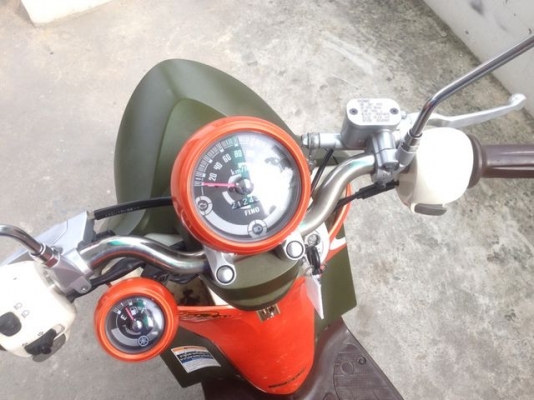 Yamaha Fino Vintage 115i ล้อแม็ก หัวฉีด สตาร์มือ ปี 2017 สีเขียว ส้ม ขาว