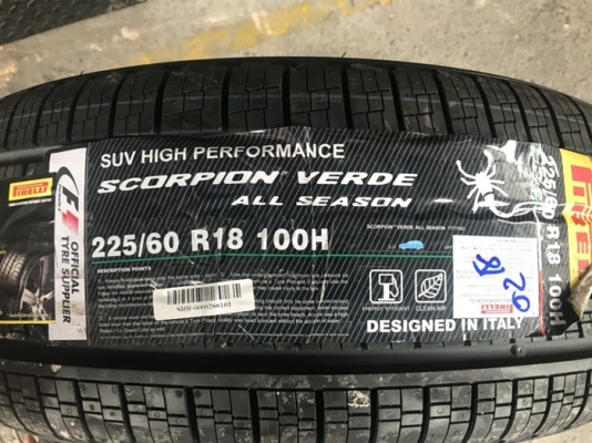 PIRELLI SCORPION VERDE ALL SEASON 225/60R18 เส้นละ 5,400 บาท PIRELLI SCORPION VERDE ALL SEASON 225/60R18 เส้นละ 5,400 บาท