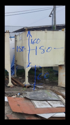 ถังบรรจุของเหลว5000ลิตรกว้าง1.8 ยาว1.8เมตร สูง1.6เมตร ขาสูง60เซน หนา5มิล ราคาใบละ16,000 บาท สเตนเลสใบละ40,000บาทมีเหล็ก2ใบสเตนเลส1ใบ ถังบรรจุของเหลว5000ลิตรกว้าง1.8 ยาว1.8เมตร สูง1.6เมตร ขาสูง60เซน หนา5มิล ราคาใบละ16,000 บาท สเตนเลสใบละ40,000บาทมีเหล็ก2ใบสเตนเลส1ใบ