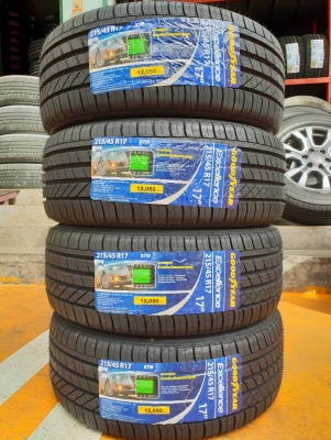 ขายยางใหม่ GOODYEAR Excellence 215-45-17 ปี18 ชุดละ 8,500 บาท