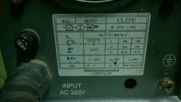 ขายตู้เชื่อมยี่ห้อดี Cliff 205A ขายตู้เชื่อมยี่ห้อดี Cliff 205A