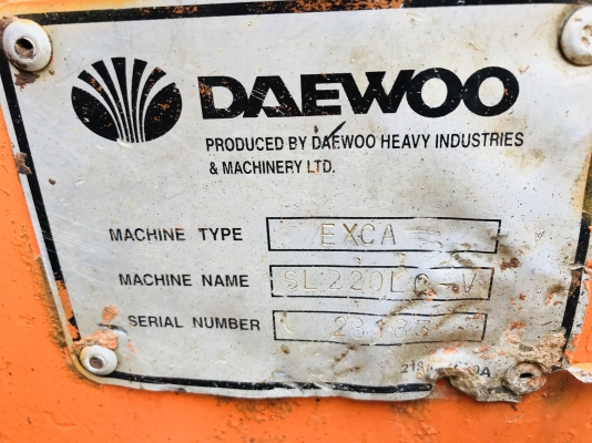 ขายDAEWOO SL220LC-V เอกสารใบแจ้งจำหน่าย ขายDAEWOO SL220LC-V เอกสารใบแจ้งจำหน่าย