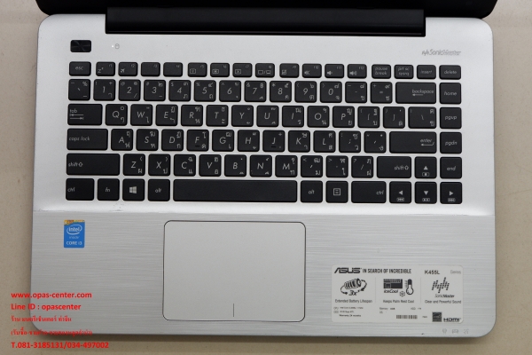 โน๊ตบุ๊ค ASUS K455LA Core i3-4005U Ram 4G HDD 1 TB ที่ชาร์ท ซอฟเคส