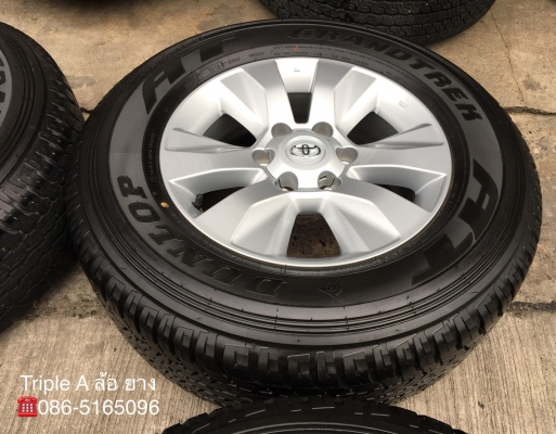 ล้อแม็กป้ายแดง Toyota Revo ขอบ17 พร้อมยางป้ายแดง 265-65-17 Dunlop ปี 18 ตุ่มอลัง เส้นสีชัด