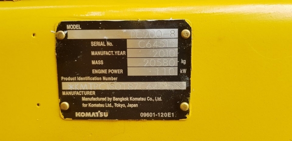 KOMATSU PC200-8 (ท่าม่วงแทรกเตอร์ 086-500-3800)