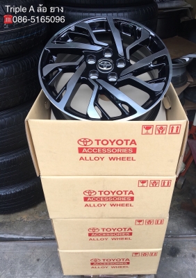 ล้อแม็กใหม่ล่าสุด Toyota CHR ขอบ17 สีดำปัดเงา ใส่กับ Camry Innova Vigo Revo หรือรถ 5รู114 ได้เลย