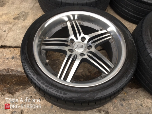 ล้อแม็ก 5รู114 BLACKFLEET JAPAN ขอบ 18 พร้อมยาง 235-40-18 Toyo ปี 15