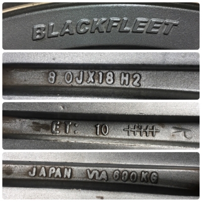 ล้อแม็ก 5รู114 BLACKFLEET JAPAN ขอบ 18 พร้อมยาง 235-40-18 Toyo ปี 15