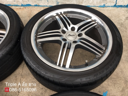 ล้อแม็ก 5รู114 BLACKFLEET JAPAN ขอบ 18 พร้อมยาง 235-40-18 Toyo ปี 15