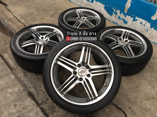 ล้อแม็ก 5รู114 BLACKFLEET JAPAN ขอบ 18 พร้อมยาง 235-40-18 Toyo ปี 15