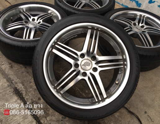 ล้อแม็ก 5รู114 BLACKFLEET JAPAN ขอบ 18 พร้อมยาง 235-40-18 Toyo ปี 15