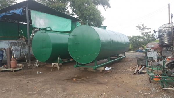 ถังน้ำมันขนาด 15000 ลิตรเหล็กหนา 6 มิลพร้อมใช้งาน