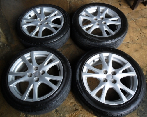 แม็กเอนไกขอบ16 แท้ 4รู100 พร้อมยางปี16 ดอกหนา