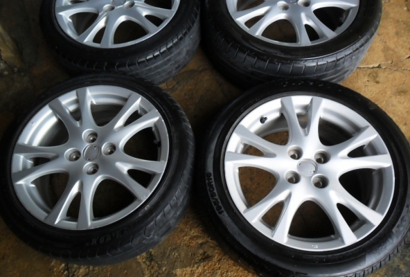 แม็กเอนไกขอบ16 แท้ 4รู100 พร้อมยางปี16 ดอกหนา