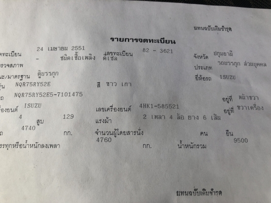 ขายรถ 6 ล้อ  NQR 175 แรง ปี 56 ยาว 5.50 เมตร รถสวยๆเดิมๆ พร้อมใช้