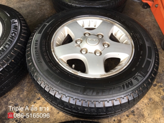 ล้อแม็ก ISUZU D-MAX ขอบ 15 พร้อมยาง 215-70-15 Michelin ปี 14