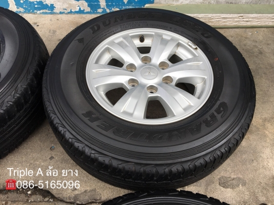 ล้อแม็ก Mitsu Triton ขอบ 16 พร้อมยาง 245-70-16 Dunlop ปี 13