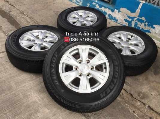 ล้อแม็ก Mitsu Triton ขอบ 16 พร้อมยาง 245-70-16 Dunlop ปี 13