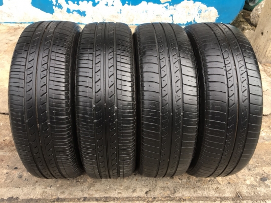 ล้อแม็ก 4รู100 Honda Feed ขอบ15 พร้อมยาง Bridgestone 185-65-15 ปี 14