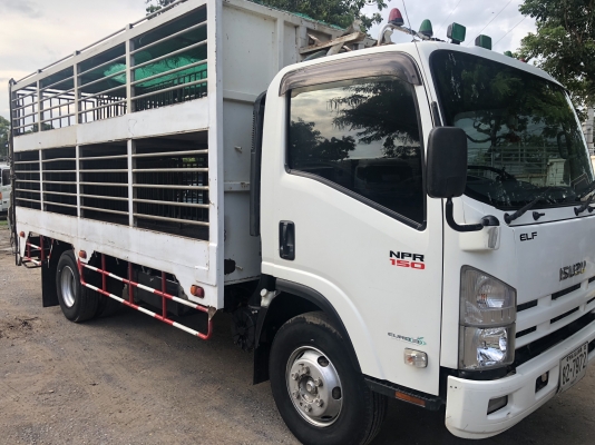 ขายรถ6ล้อNPR150แรงยูโร3จดปี58กระบะเหล็กยาว5เมตรพร้อมคอกหมูและลิฟท์ท้าย