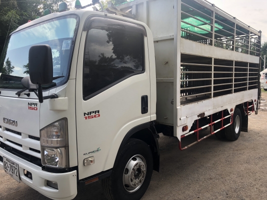 ขายรถ6ล้อNPR150แรงยูโร3จดปี58กระบะเหล็กยาว5เมตรพร้อมคอกหมูและลิฟท์ท้าย