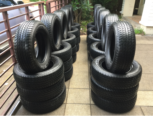 ยางน้องๆป้ายแดง Bridgestone 245 70 16 ปี18 มีให้เลือก 10ชุด ดอกเต็ม ไม่มีปะ เนื้อนิ่มๆ ใช้ยาว ราคาไม