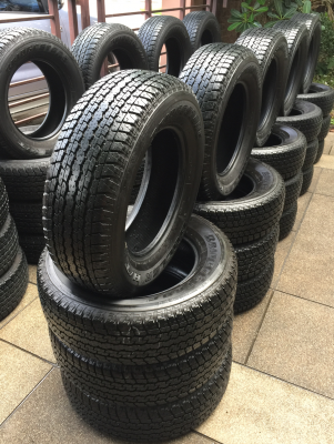 ยางน้องๆป้ายแดง Bridgestone 245 70 16 ปี18 มีให้เลือก 10ชุด ดอกเต็ม ไม่มีปะ เนื้อนิ่มๆ ใช้ยาว ราคาไม