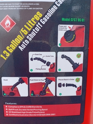 แกลลอนน้ำมัน seaflo ขนาด 5 ลิตร