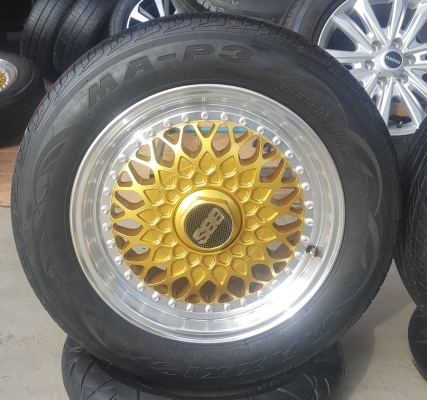 ล้อมือ2 BBS ขอบ15 4รู100 กว้าง7 พร้อมยาง 4 ล้อ ล้อมือ2 BBS ขอบ15 4รู100 กว้าง7 พร้อมยาง 4 ล้อ