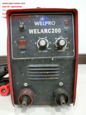 ตู้เชื่อมหูหิ้วอินเวิร์ตเตอร์ WELPRO WELARC200 (200แอมป์) สภาพดี สายครบ
