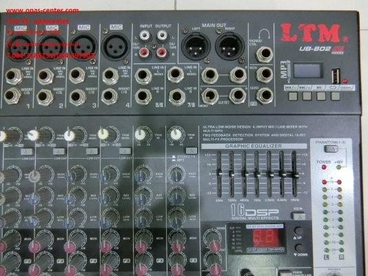 มิกเซอร์ LTM 8 ช่อง รุ่น UB-802 USB สภาพใหม่ พร้อมใช้งาน
