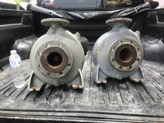 ( เหลือ 1ตัวครับ )ขายหัวปั๊มน้ำหอยโข่ง Nimbus pump made in Japan ใบทองเหลือง รุ่นใบพัดใหญ่ส่งน้ำไกล ขนาดเข้า 3นิ้ว ออก 2นิ้ว สภาพสวย หมุนนิ่ม พร้อมใช้งาน มี 2ตัว